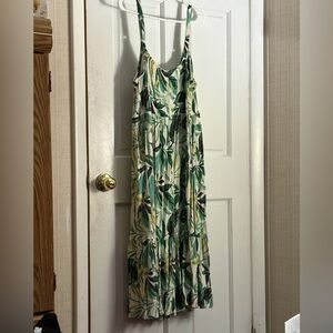 Torrid Tropical Long Spaghetti Strap Dress
